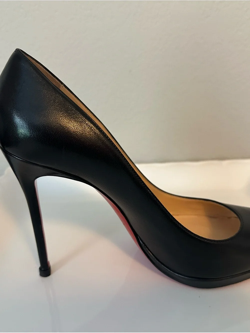 Christian Louboutin Filo 120 Black Leather Platform Pump